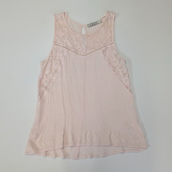 Chloe K Size Small Pink Lacy Tank - Picture 6 of 16